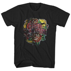 Chris Stapleton Horseshoe Roses Mens T-Shirt Black